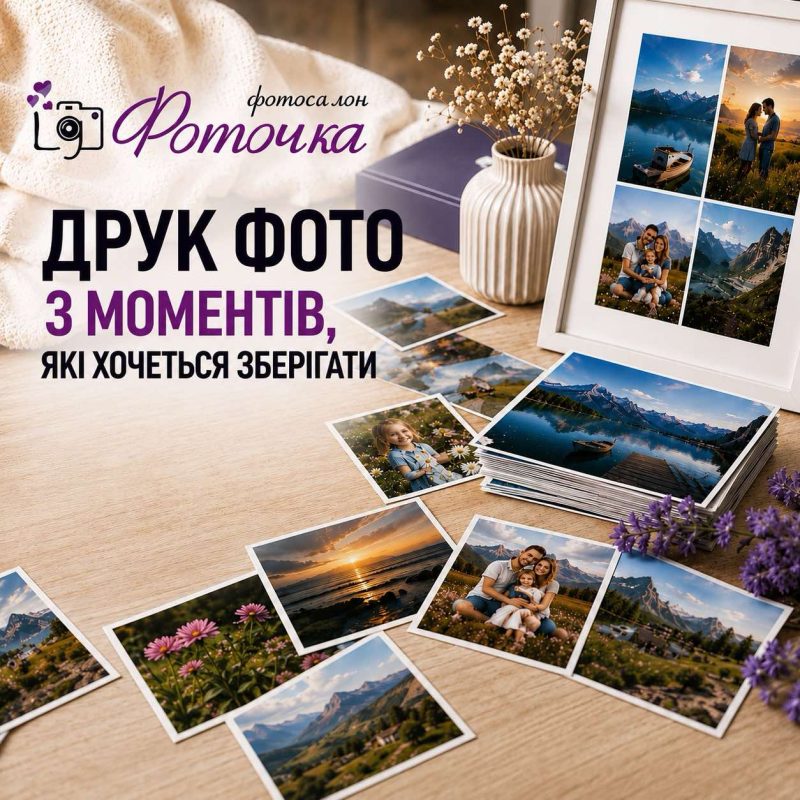 Друк фото у Львові у фотосалоні «Фоточка» – якісний фотодрук фотографій